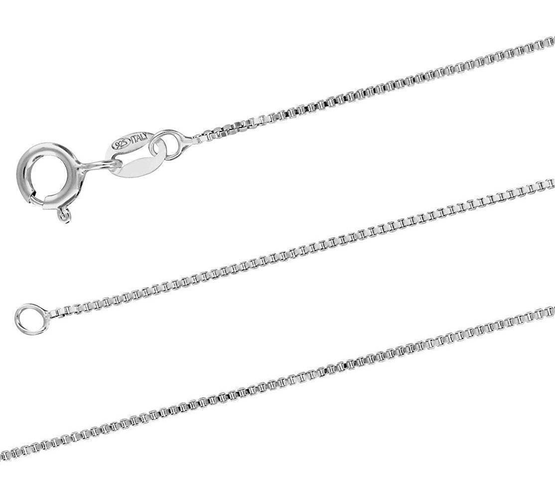 V Letter Simple 925 Italian Silver Necklace