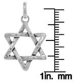 Jewelry Trends Star of David Weaved Sterling Silver Pendant