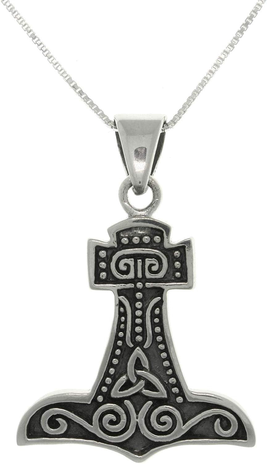 Buy Small Thors Hammer 925 Sterling Silver Pendant Thor Hammer Necklace for  Men and Women Viking Ax Norse Pagan Jewelry Mjolnir Celtic Gifts Online in  India - Etsy