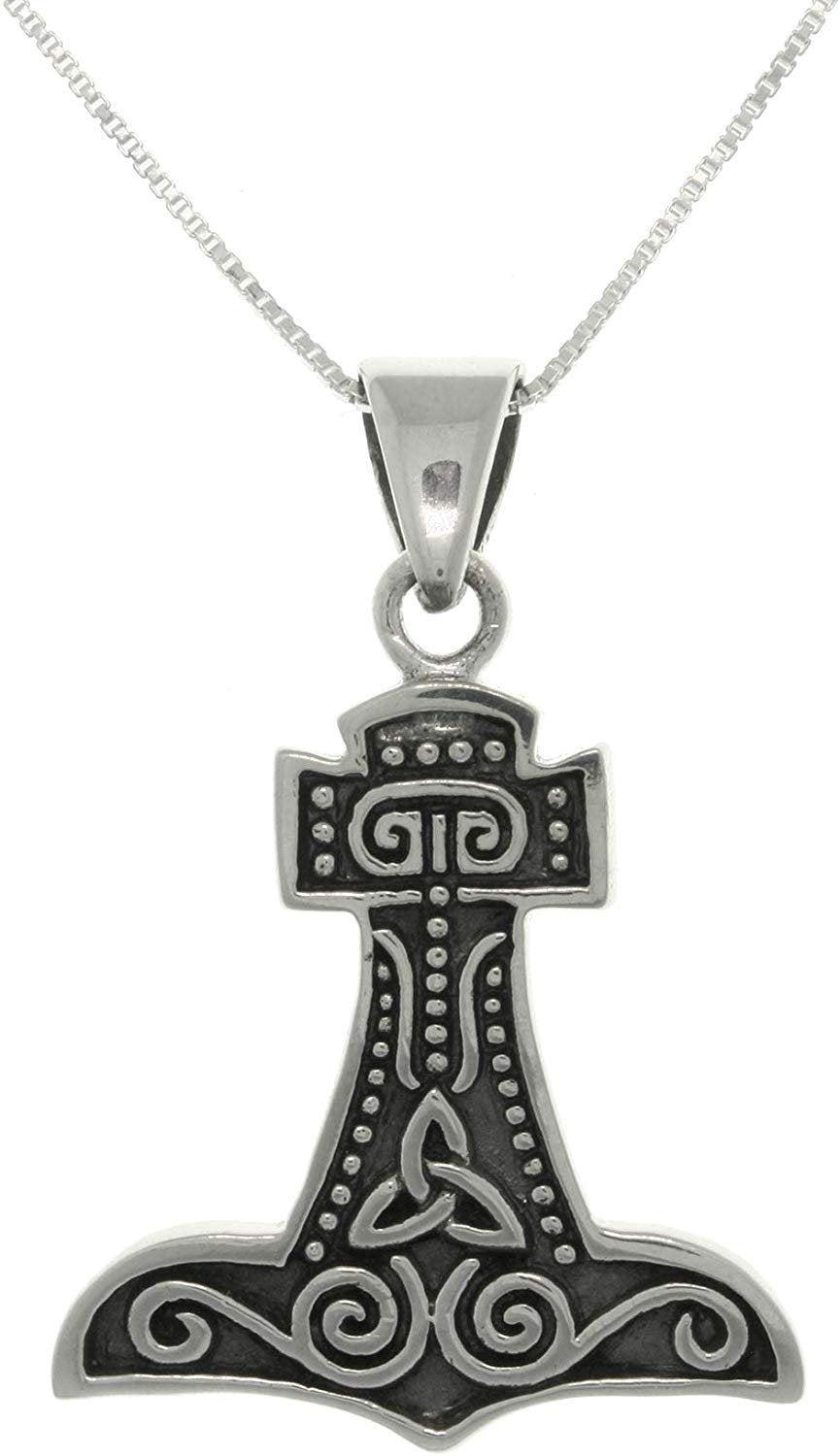 Viking Power Thor's Hammer Stainless Steel Pendant -WOLFHA