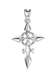 Jewelry Trends Celtic Shield Gothic Cross Sterling Silver Pendant Necklace 18"
