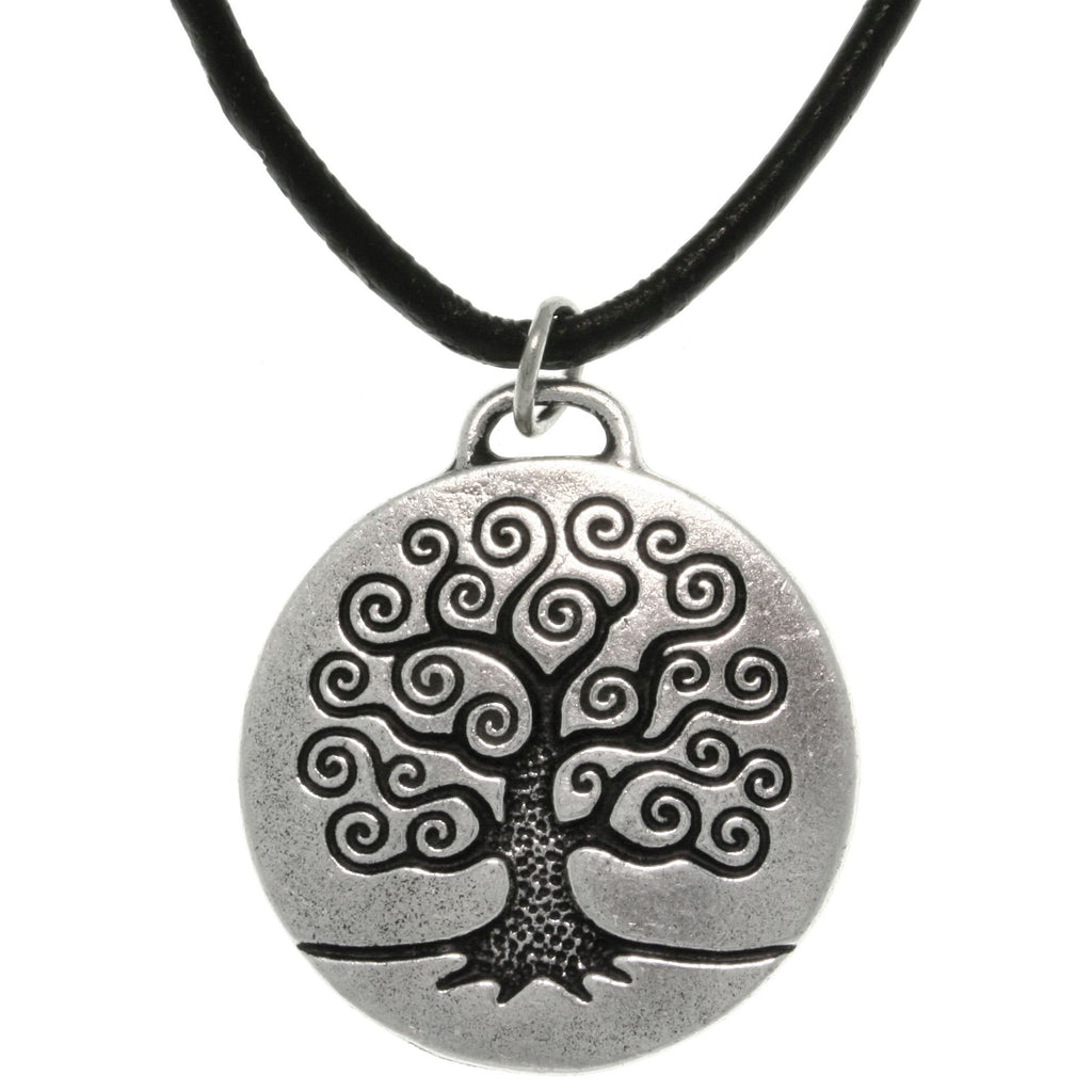 Jewelry Trends Sterling Silver Celtic Tree of Life Pendant with Rune  Message on 18 Inch Box Chain Necklace