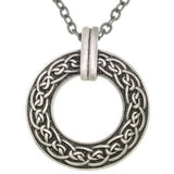 Celtic Necklace - Celtic Knot Pewter Pendant on 23 Inch Chain Necklace