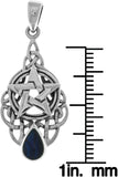 Jewelry Trends Sterling Silver Celtic Pentacle Star Pendant with Paua Shell