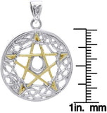 Jewelry Trends Celtic Pentacle Pentagram Goddess Sterling Silver Pendant