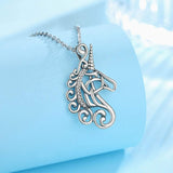 Jewelry Trends Unicorn Fantasy Mythical Horse CZ Sterling Silver Pendant Necklace 18"