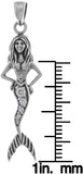 Jewelry Trends Sterling Silver Sea Ocean Nautical Mermaid Pendant with Clear CZ Tail